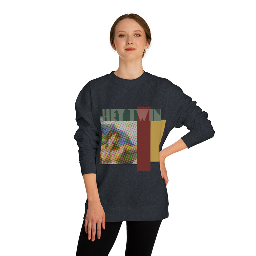 HEY TWIN / Retro Collage Crewneck — Vintage Classical Pop Art Graphic