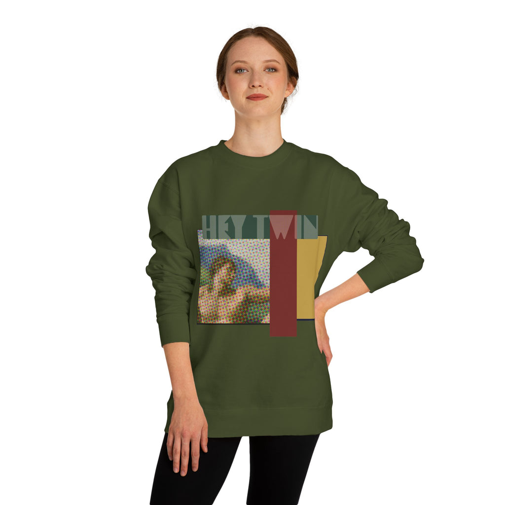 HEY TWIN / Retro Collage Crewneck — Vintage Classical Pop Art Graphic
