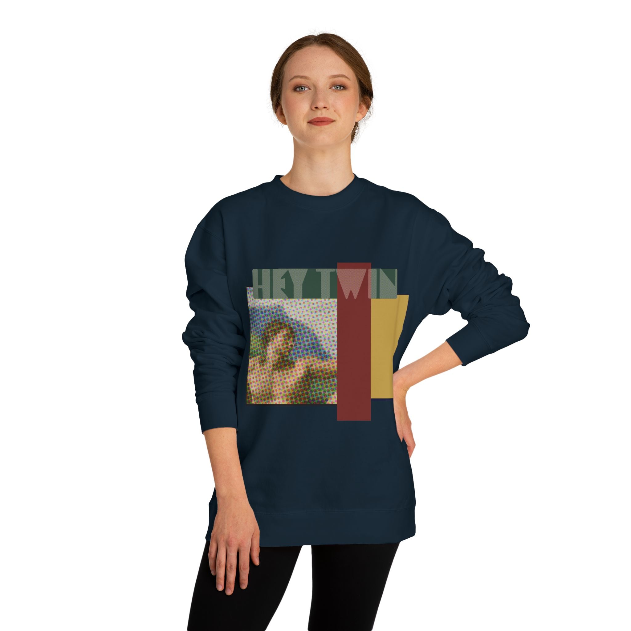 HEY TWIN / Retro Collage Crewneck — Vintage Classical Pop Art Graphic