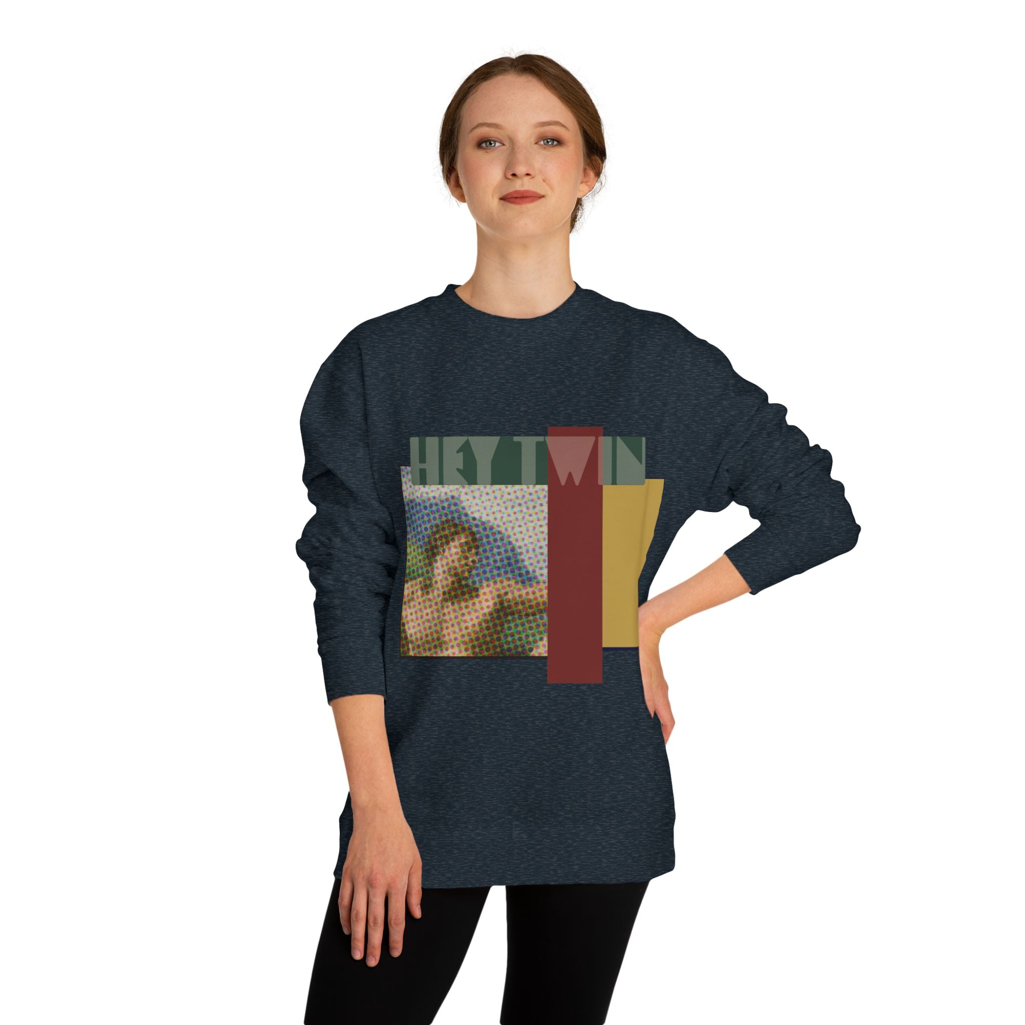 HEY TWIN / Retro Collage Crewneck — Vintage Classical Pop Art Graphic