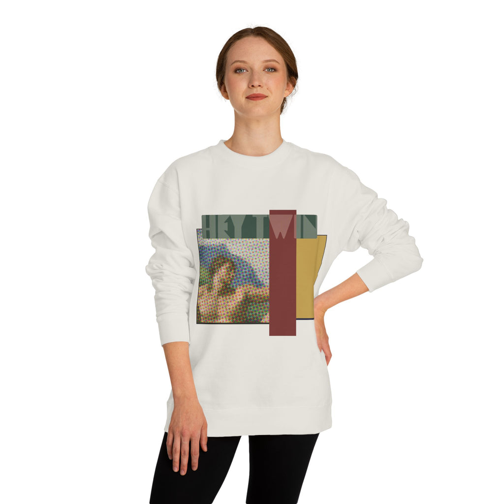 HEY TWIN / Retro Collage Crewneck — Vintage Classical Pop Art Graphic
