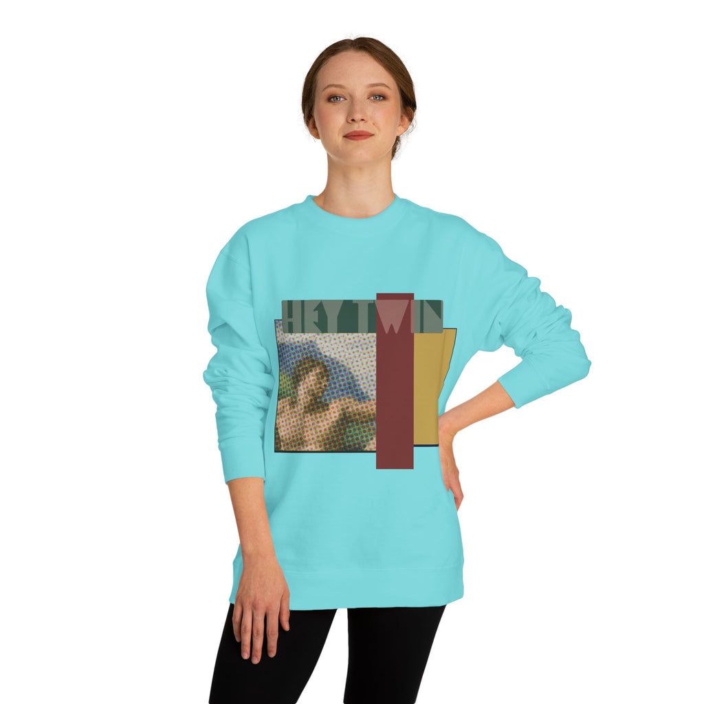 HEY TWIN / Retro Collage Crewneck — Vintage Classical Pop Art Graphic