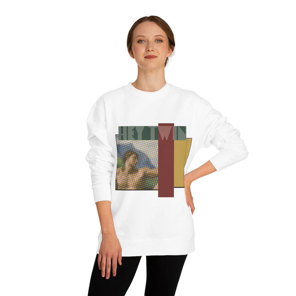HEY TWIN / Retro Collage Crewneck — Vintage Classical Pop Art Graphic