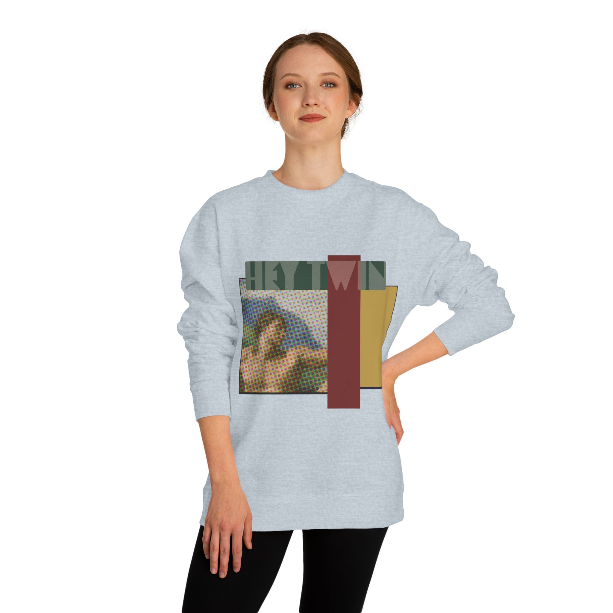 HEY TWIN / Retro Collage Crewneck — Vintage Classical Pop Art Graphic