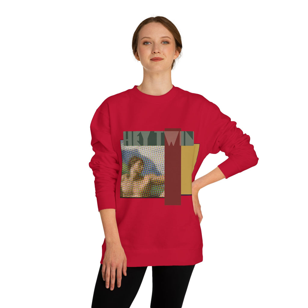 HEY TWIN / Retro Collage Crewneck — Vintage Classical Pop Art Graphic