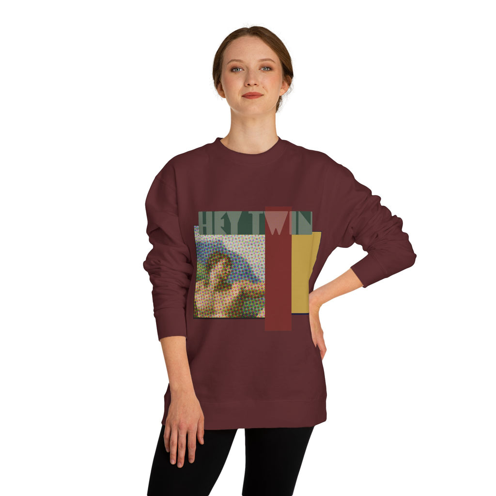 HEY TWIN / Retro Collage Crewneck — Vintage Classical Pop Art Graphic