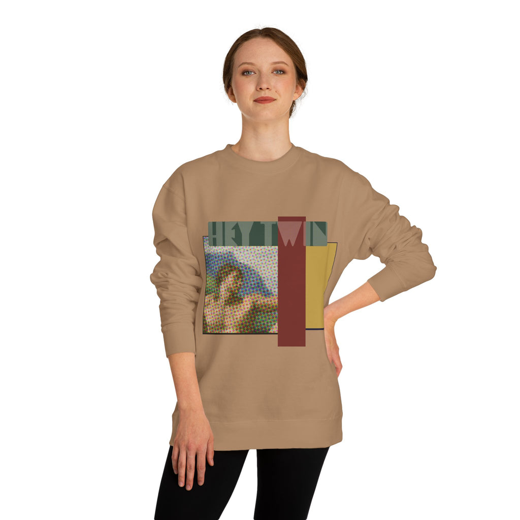 HEY TWIN / Retro Collage Crewneck — Vintage Classical Pop Art Graphic